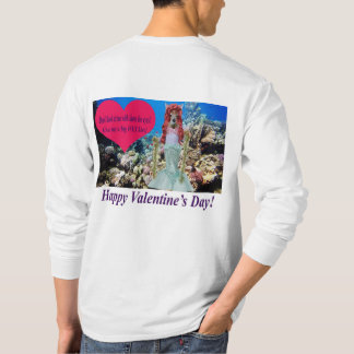 Camiseta manga larga. Feliz Día de San Valentín.