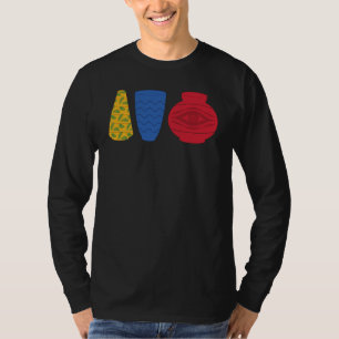 Camiseta Manga Larga Floreros Egipcios Modernos