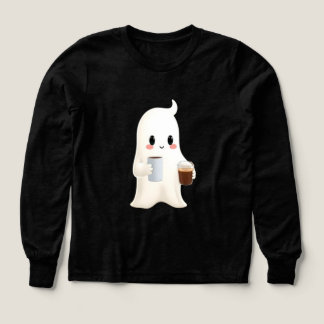 Camiseta Manga Larga Gráfica de Café Lindo de Fant