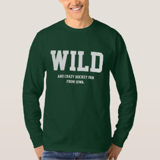 Camiseta Manga larga loca de la fan de hockey de Iowa
