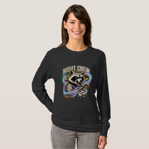 Camiseta Manga Larga Mapache de Tripulación Noctur