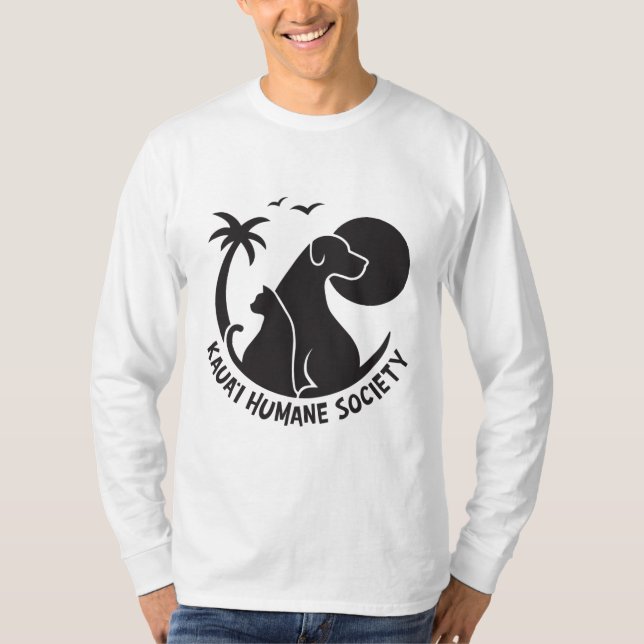 Camiseta Manga larga masculina con logotipo Black KHS (Anverso)