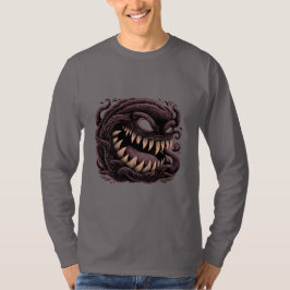 Camiseta Manga Larga Monstruo Alienígena Símbolo O