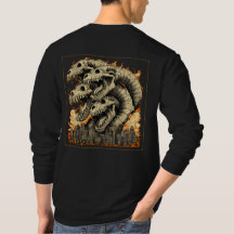 Camiseta Manga Larga Monstruo Kaiju Esquelético Gi