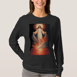 Camiseta Manga Larga Mujer Cristiana Cristo Resuci