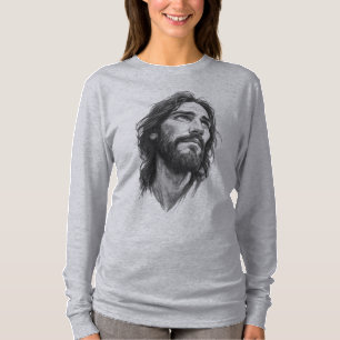Camiseta Manga Larga Mujer Cristiana Jesús Cristo