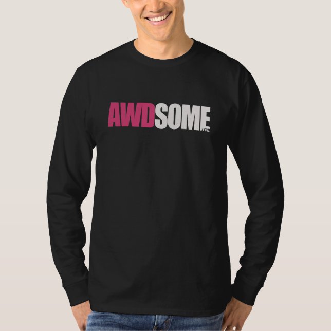 Camiseta manga larga negra awdsome (Anverso)