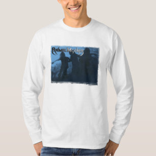 Camiseta Manga larga para hombre T blanco frente "azul"