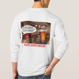 Camiseta manga larga para hombres. Aniversario feliz.