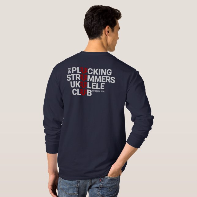 CAMISETA MANGA LARGA PLUCKING STRUMMERS GCEA (Reverso completo)