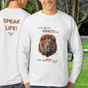 Camiseta Manga Larga Rey León Fe Hablar Vida