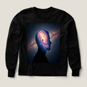 Camiseta Manga Larga Silueta Galáctica Cósmica par