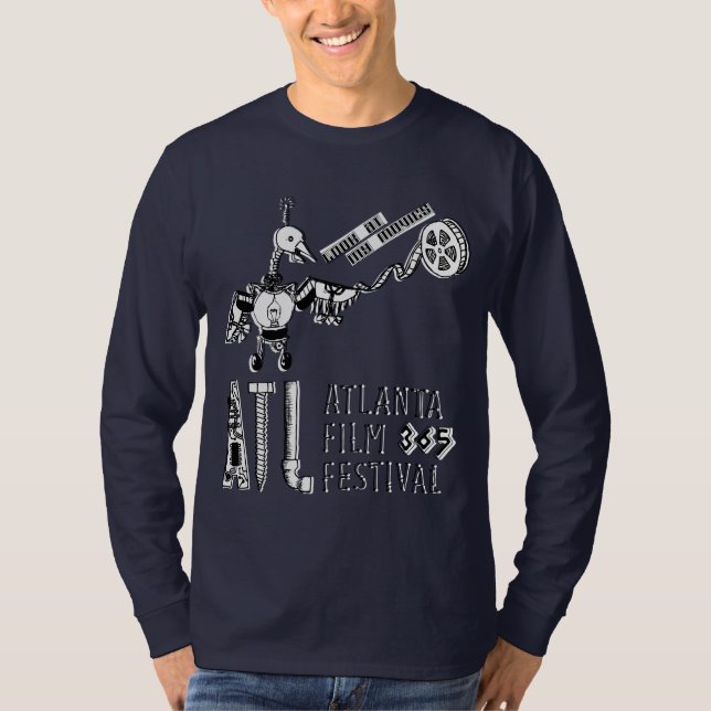Camiseta Manga larga T del pájaro de la película del robot (Anverso)