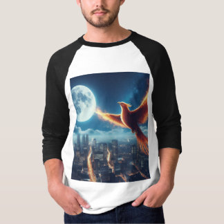 Camiseta manga longa Fênix Flamejante