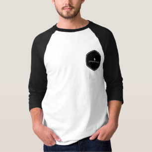 Camiseta Manga negra/blanca de 3/4