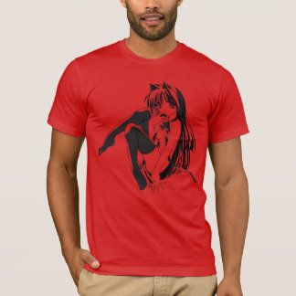 Camiseta Manga, Neko Gatita Animal Furry Kawaii Loli