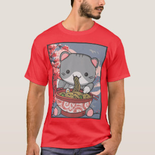 Camiseta Manga Neko Ramen Cat Lover855