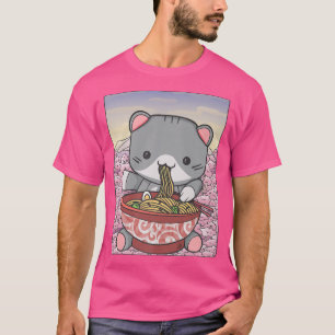 Camiseta Manga Neko Ramen Cat Lover877