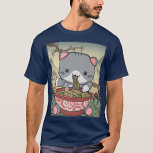 Camiseta Manga Neko Ramen Cat Lover 860