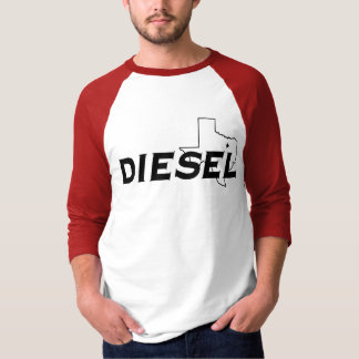 Camiseta Manga roja/del negro diesel 3/4