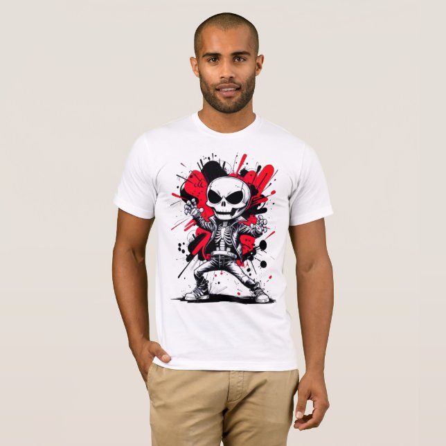 Camiseta Manga Skeleton Superhero Tee (Anverso completo)