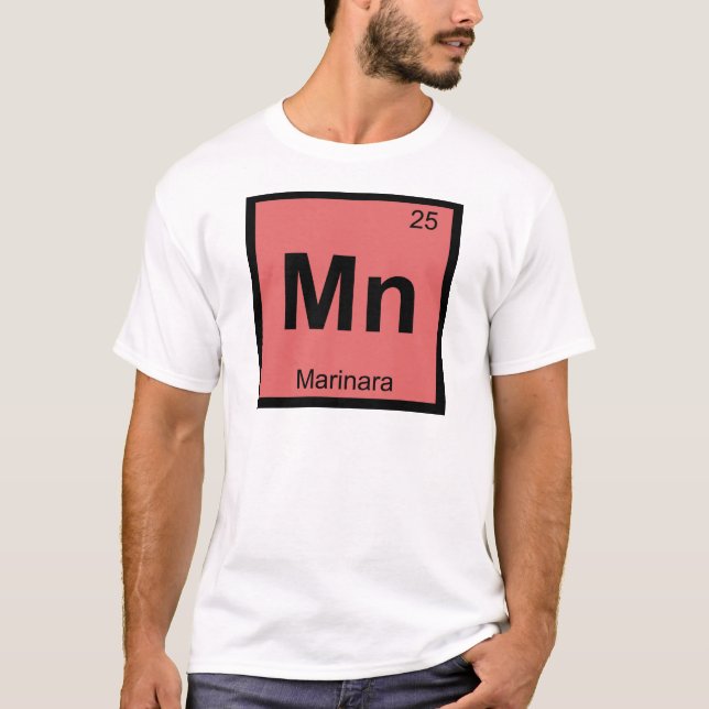 Camiseta Manganeso - Símbolo de la tabla periódica de la (Anverso)