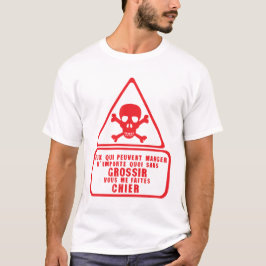 Camiseta mange importe grossir chier citation tete de mort