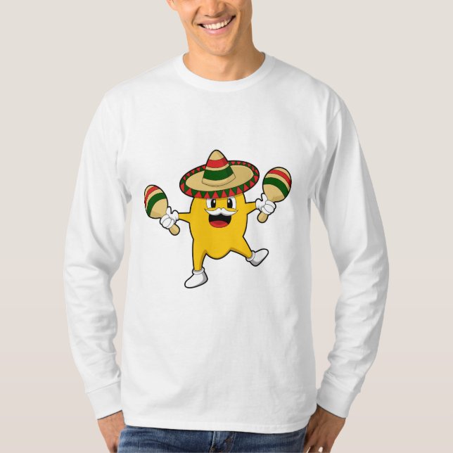 Camiseta Mango como músico con maraca (Anverso)