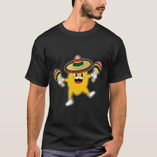 Camiseta Mango como músico con maraca (Anverso)