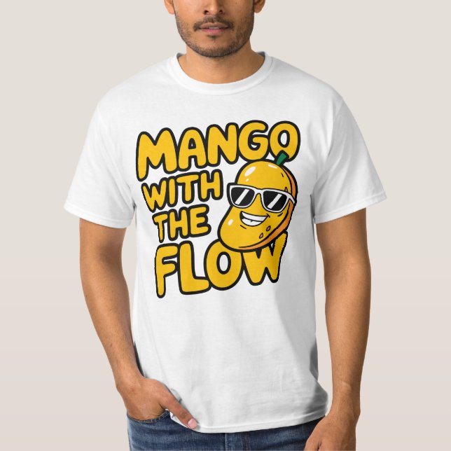 Camiseta Mango con el flujo - juego de palabras divertido,  (Anverso)