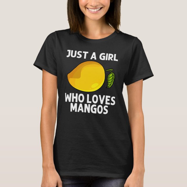 Camiseta Mango Cool Para Niñas Mangos Fruta Mangos Pl (Anverso)