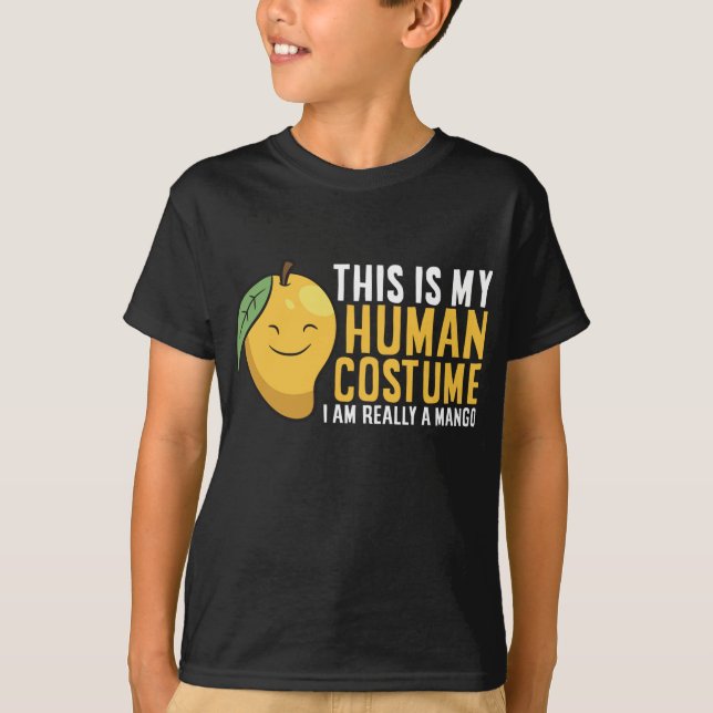 Camiseta Mango Fruit Halloween Mango Costume humano Soy rea (Anverso)