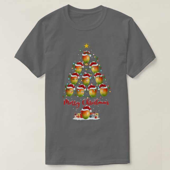 Camiseta Mango Fruit Lover Xmas coincidiendo con Santa Mang (Diseño del anverso)