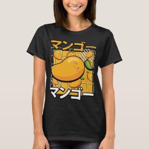Camiseta Mango lindo Fruta Kawaii Anime retro japonés