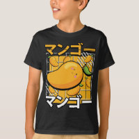 Mango lindo Fruta Kawaii Anime retro japonés