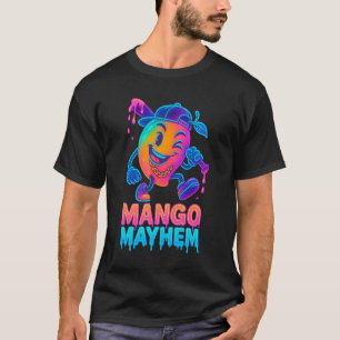 Camiseta Mango Mayhem – béisbol de dibujos animados neón