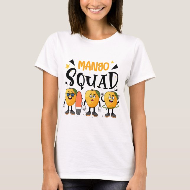 Camiseta Mango Squad Summer Funny Amantes de la fruta de Ma (Anverso)