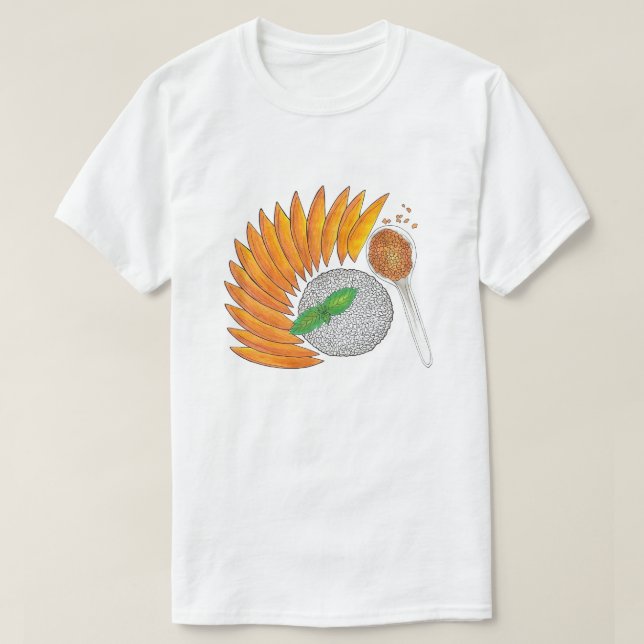 Camiseta Mango Sticky Rice Dessert Cocina tailandesa (Diseño del anverso)