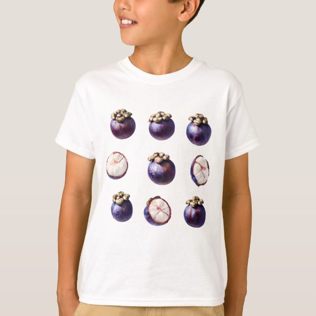 Camiseta Mangostán Tropical Dulce Fruta (Anverso)