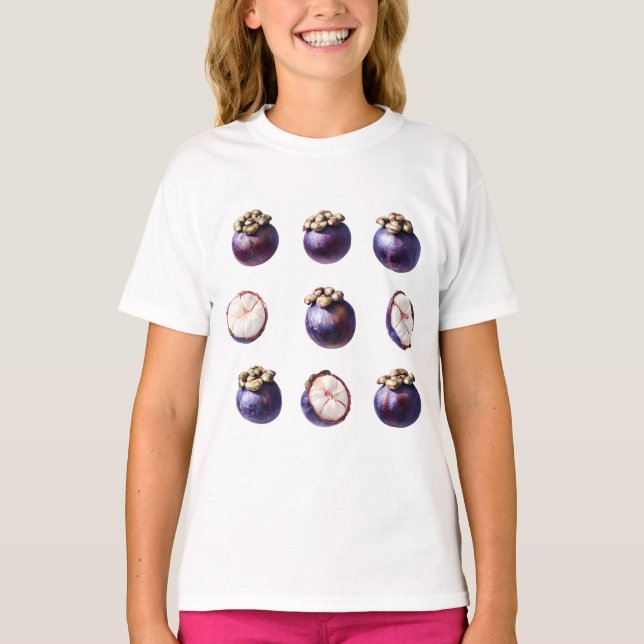 Camiseta Mangostán Tropical Dulce Fruta (Anverso)