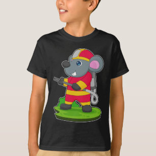 Camiseta Manguera contra incendios de bomberos de ratón