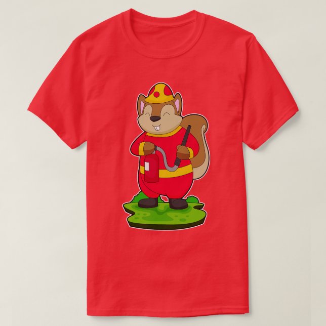 Camiseta Manguera contra incendios de la ardilla (Diseño del anverso)