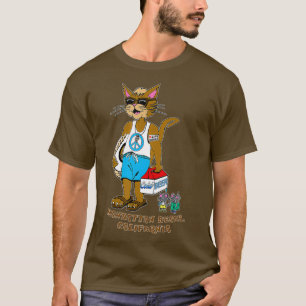 Camiseta Manhattan Beach CA Funny Cat Life Guard y Mice