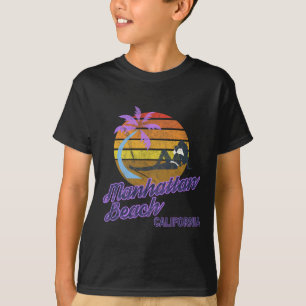 Camiseta Manhattan Beach La California Retro Surf Backpacki