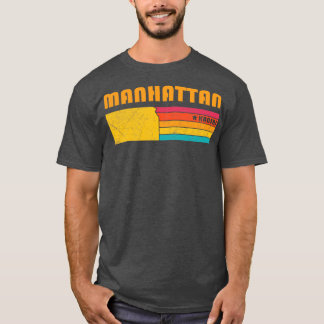 Camiseta Manhattan Kansas Vintage Distresage Souvenir