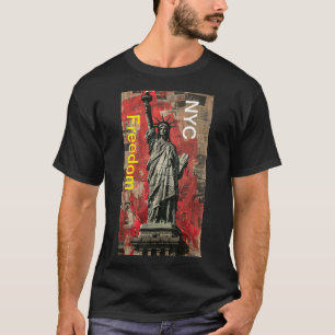 Camiseta Manhattan Nyc Liberty Estatua Mens Modern t-shirt 