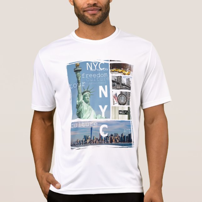 Camiseta Manhattan Nyc New York City Liberty Statua Ny (Anverso)