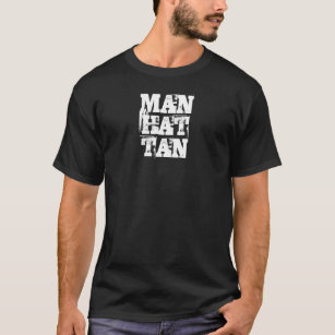 Camiseta Manhattan Text New York City Nyc Classic Basic