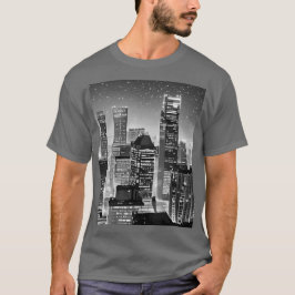 Camiseta Manhattan Under the Stars in Black and White