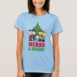 Camiseta Maní   La pandilla alrededor del árbol de Navidad